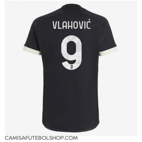 Camisa de time de futebol Juventus Dusan Vlahovic #9 Replicas 3º Equipamento 2023-24 Manga Curta